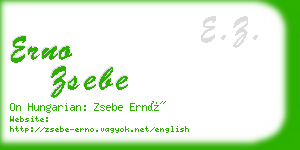 erno zsebe business card